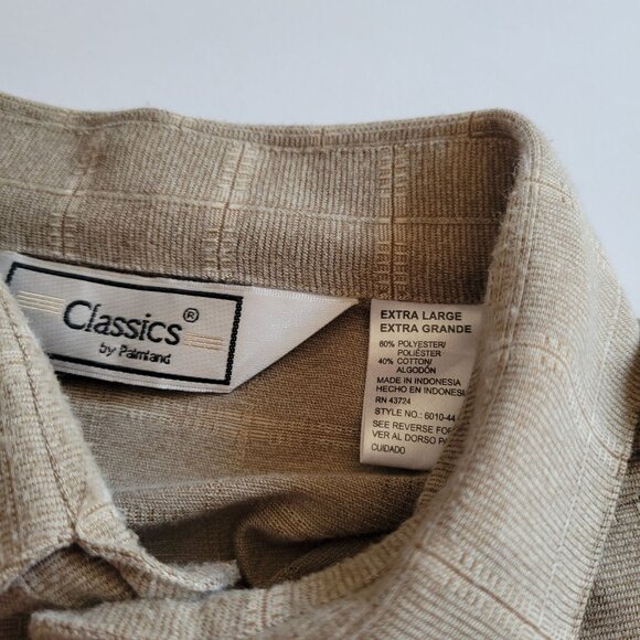 Classics By Palmland Mens Beige Short Sleeve Polo Shirt XL - Picture 3 of 3